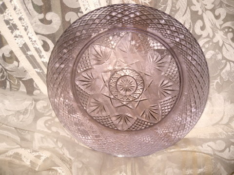 Vintage Purple Glass Dinner Plate