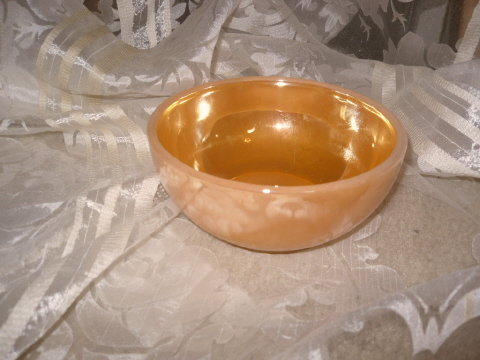Vintage Fire King Peach Luster Chili Bowl
