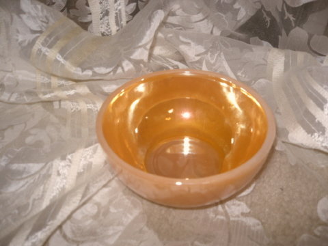 Vintage Fire King Peach Luster Chili Bowl