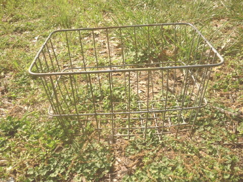 Vintage Machine Age Industrial Metal Wire Basket