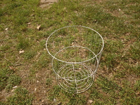 Large White Metal Wire Basket