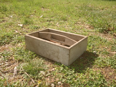 Vintage Wooden Tool Box Caddy