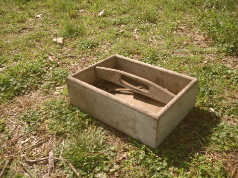 Vintage Wooden Tool Box Caddy