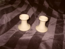 Vintage Porcelain Candleholder Pair