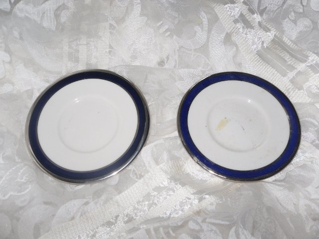 Vintage American Airlines Sterling Porcelain Saucers