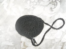 Vintage Crocheted Round Coin Purse with Handle