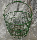 Large Vintage Metal Wire Basket w/Metal Handle