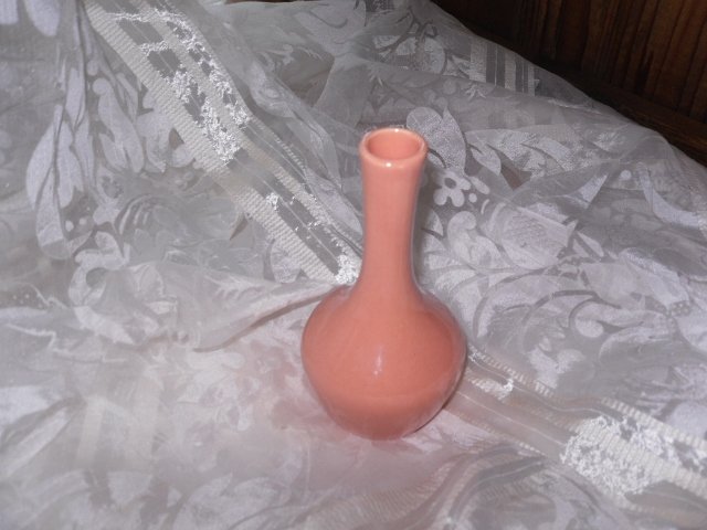Vintage Haeger Peach Pottery Vase