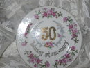 Vintage 50th Wedding Anniversary Plate