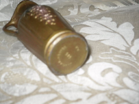 Vintage French Bronze Vase w/Flowers **LOOK**