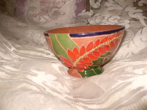 Vintage High Glaze Redware Terra Cotta Pottery Bowl