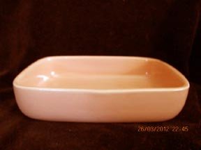 Haeger Centerpiece Dish Rectangular Peach
