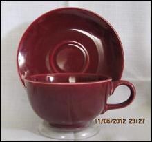 Homer Laughlin Rhythm Burgundy