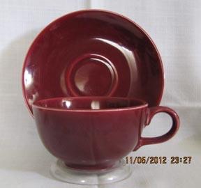 Homer Laughlin Rhythm Burgundy