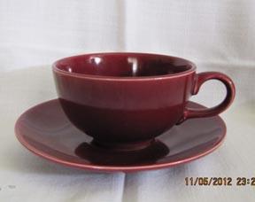 Homer Laughlin Rhythm Burgundy