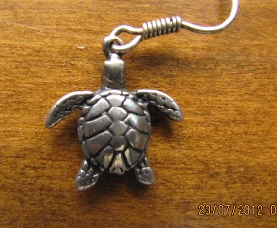 Sterling Silver Turtle Earrings