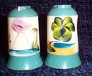 Florida Salt and Pepper Shakers Plastic 1950's