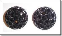 Weiss Earrings Black Clip-on