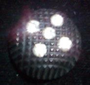 Buttons Black and Rhinestone Dome