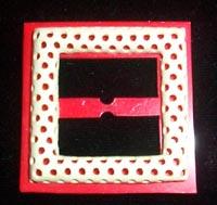 Plastic Buckle Red and White Old