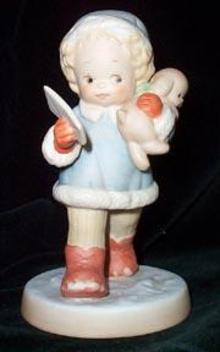 Mabel Lucie Attwell Christmas Figurine - I Hope Santa is Home