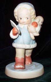 Mabel Lucie Attwell Christmas Figurine - I Hope Santa is Home