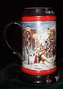 Budweiser Clydesdale Christmas Stein - A Perfect Christmas