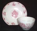 Sterling China Red Transfer Restaurant Cup and Saucer