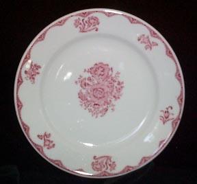 Restaurant Plate Sterling China Red Transfer