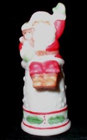 Thimble Santa Enesco Bisque Porcelain