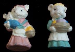 Easter Bunny Figures Pair