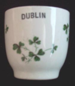 Carragaline Pottery Dublin Souvenir Shamrock cup