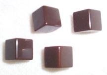 Buttons Brown Geometric-Shaped Catalin Set of Four