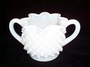 Fenton Milk Glass Hobnail Creamer and Sugar