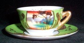 Miniature Porcelain Cup and Saucer