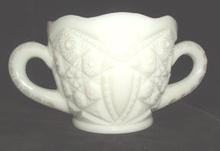 McKee Opaque White Open Sugar Bowl
