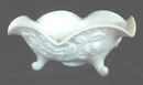 Open Rose Imperial Milk Glass Footed Bowl Open Rose