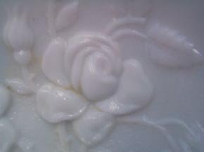 Open Rose Imperial Milk Glass Footed Bowl Open Rose