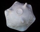 Open Rose Imperial Milk Glass Footed Bowl Open Rose