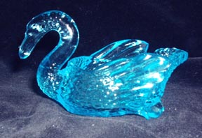 Aqua Glass Swan