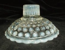 Moonstone Hobnail Candle Holder
