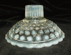 Moonstone Hobnail Candle Holder