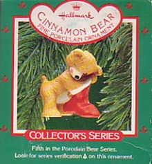 Hallmark Porcelain Christmas Ornament - Cinnamon Bear