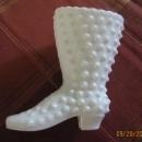 Milk Glass Fenton Hobnail Boot
