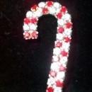 Rhinestone Candy Cane Pin