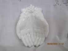 Westmoreland Milk Glass Hands Dish