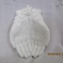 Westmoreland Milk Glass Hands Dish