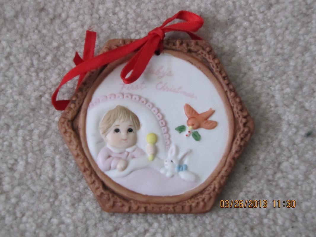 Baby's First Christmas Lefton Ornament