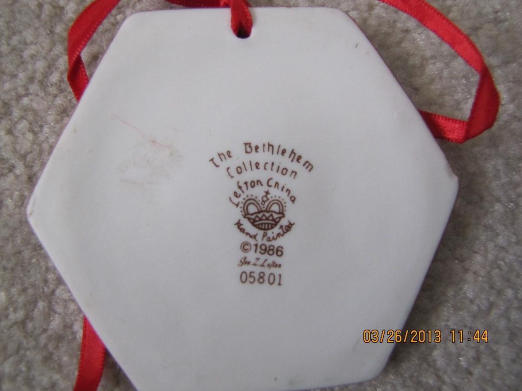 Baby's First Christmas Lefton Ornament
