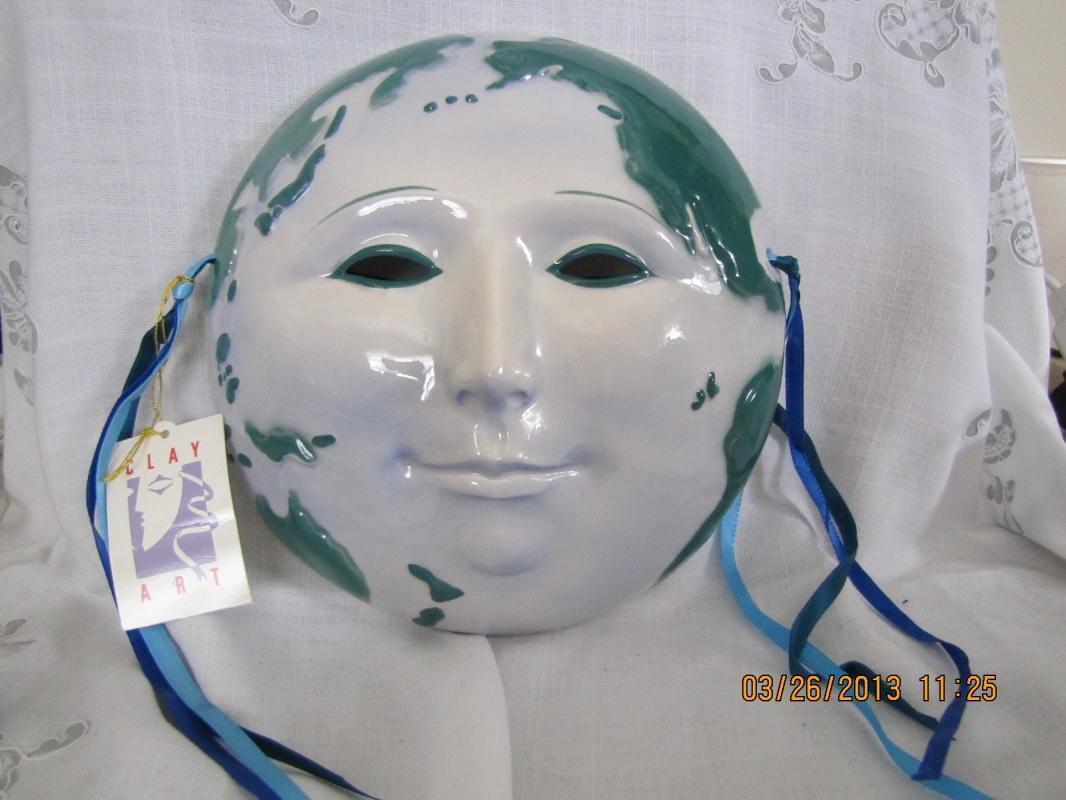Clay Art Mask Man in the Moon